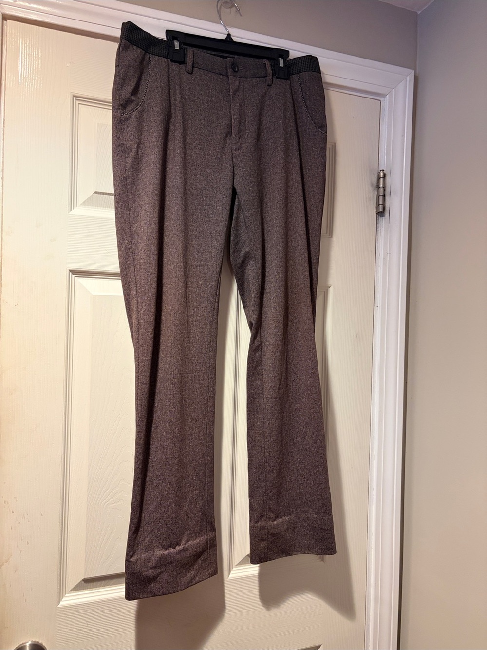Women's Classic Tailored Fit Dress Pants in Brownish Gray